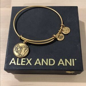 Alex and Ani Gold 'Because I Love You' Charm Bangle